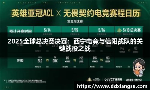 2025全球总决赛决赛：西宁电竞与信阳战队的关键战役之战
